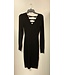 W Medium Black Ribbed BodyCon Dress