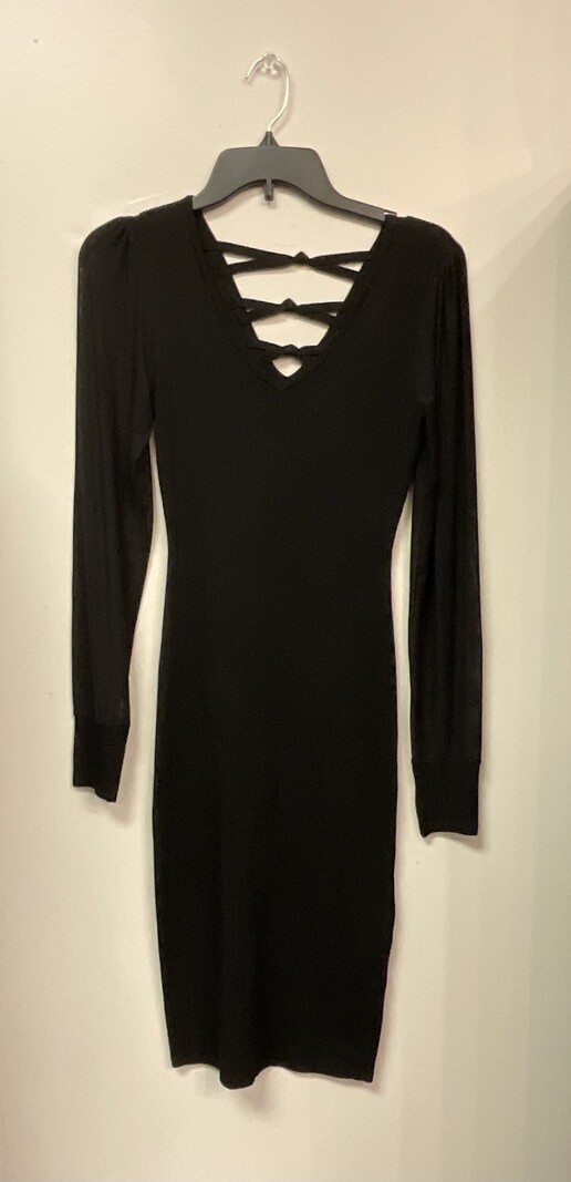 Medium Black Ribbed BodyCon Dress