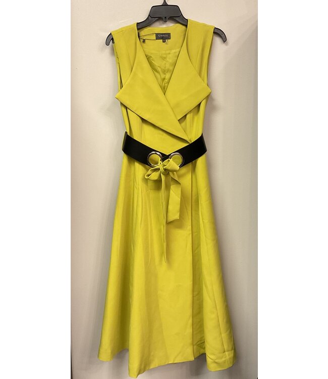 W Small Chartreuse Gold Dress (Midi length)