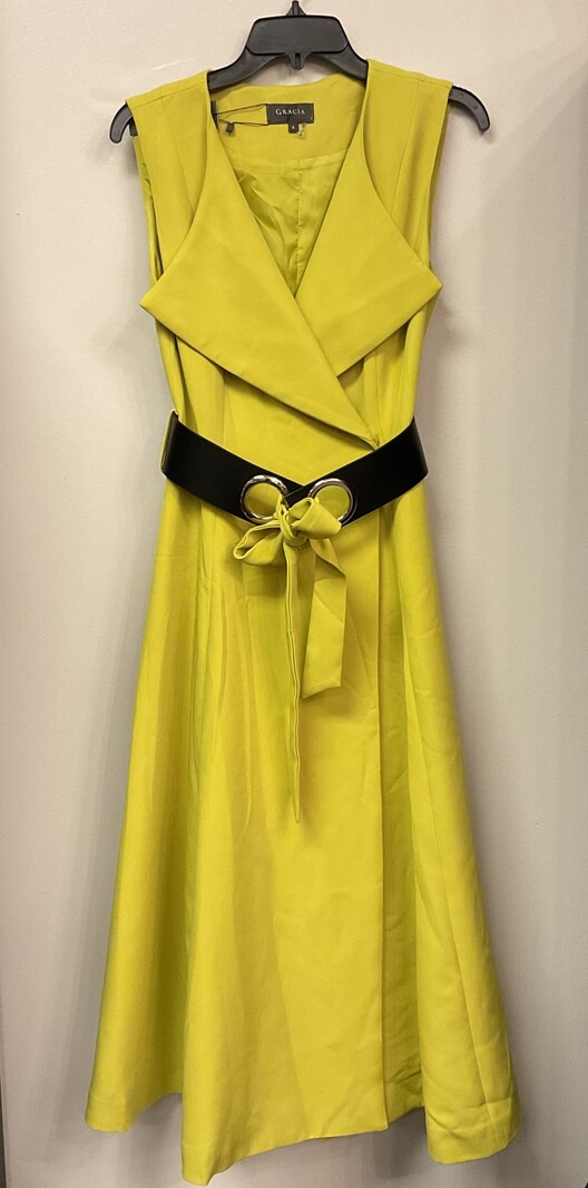 Small Chartreuse Gold Dress (Midi length)