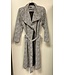 W Small White Plaid Peacoat