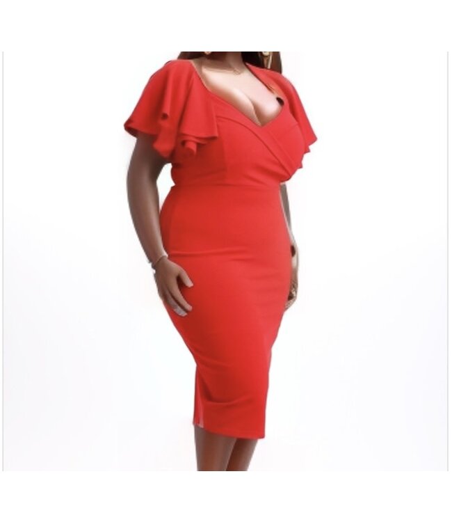 W Plus Red Dress