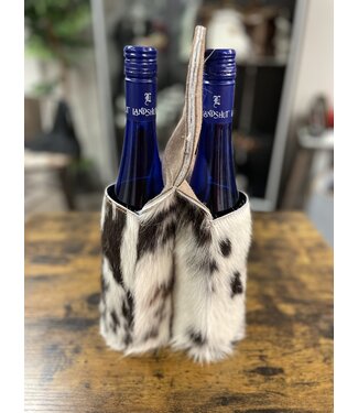 NEW! Genuine Leather/Cowhide Double Wine Pouch (FA25)
