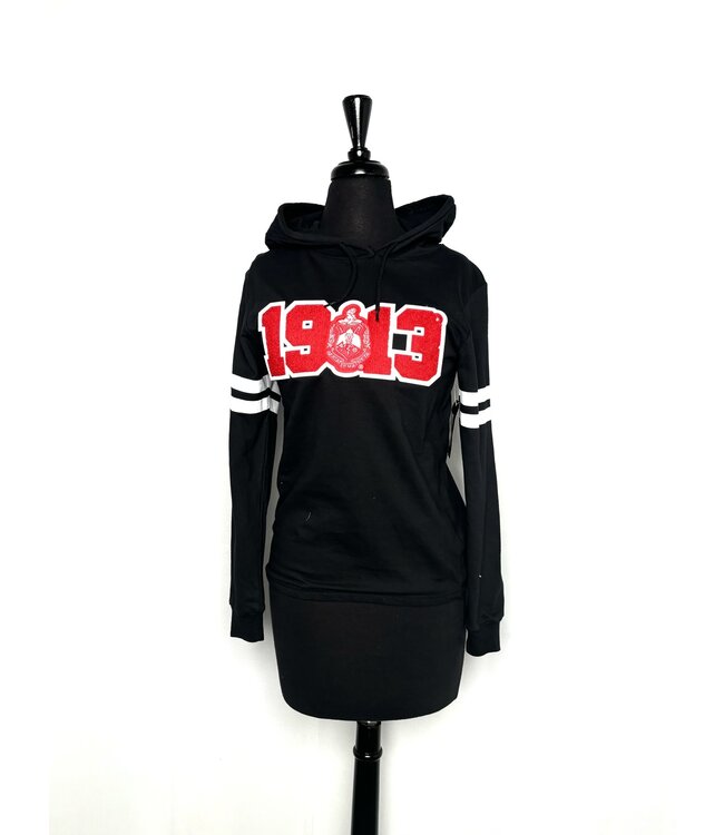ΔΣΘ DST 1913 Red, Black & Gray Hoodie (FA25)