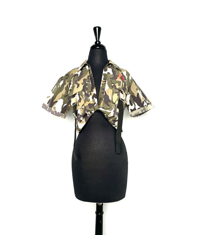 ΔΣΘ SALE DST 1913 Camo Crop Top (M,L) (FA25) FREE Pant Set