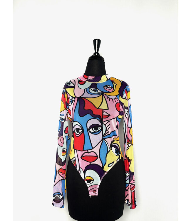 Face print bodysuit