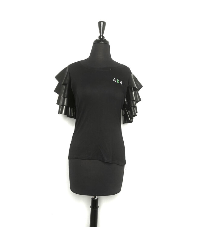 ΑΚΑ AKA Black Butterfly Top