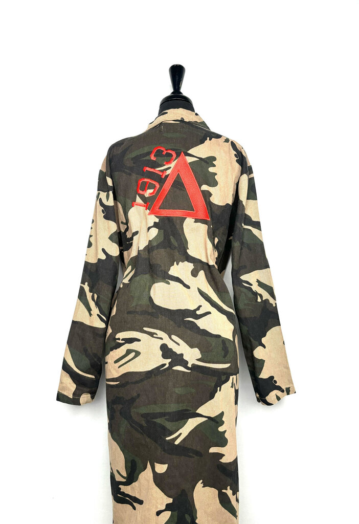 ΔΣΘ DST 1913 Camo Long Coat 2025