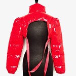 DST Red Puff Sleeve Shrug