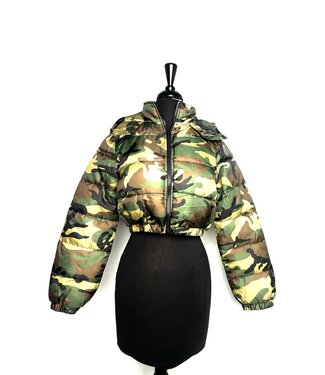 Camo puff jacket