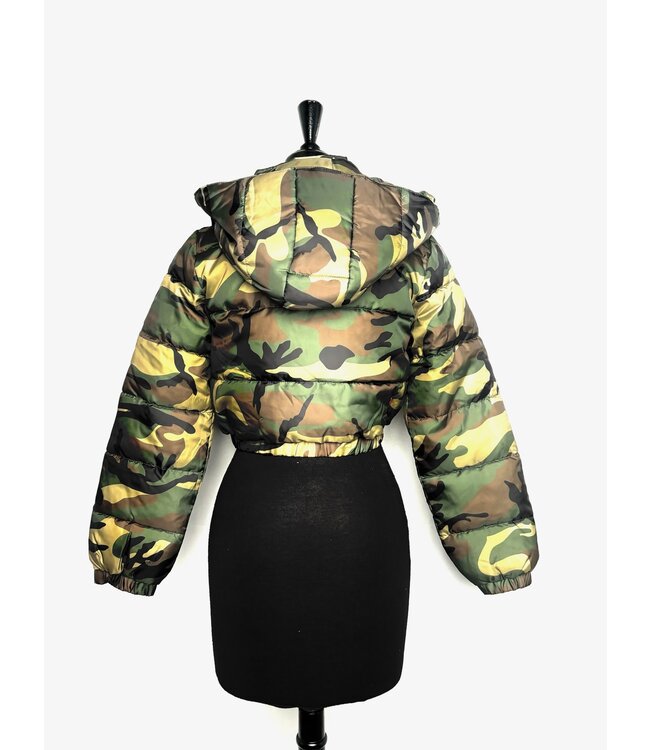 Camo puff jacket