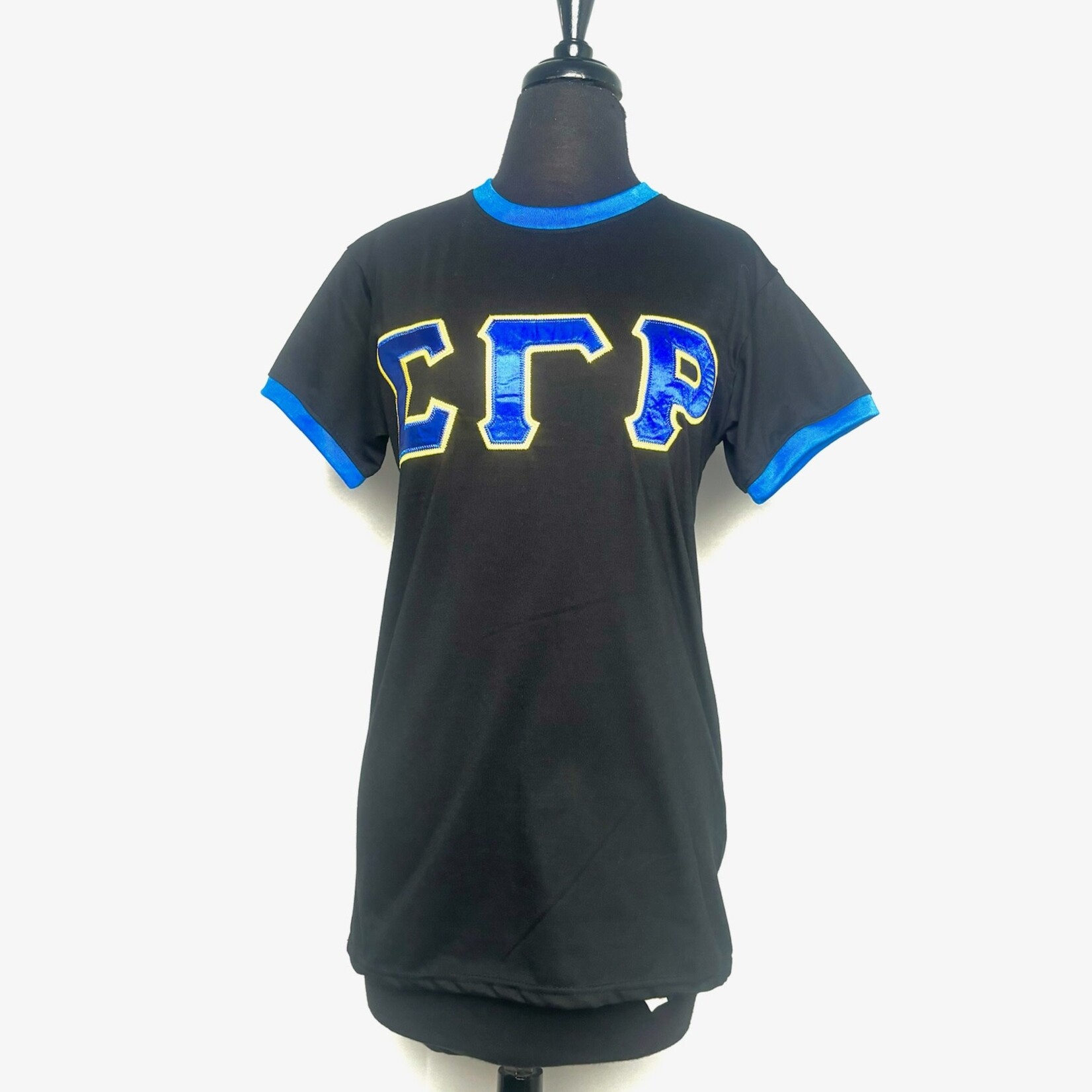 ΣΓΡ SGR Ringer Tee with Sewn Satin Tackle Twill Letters