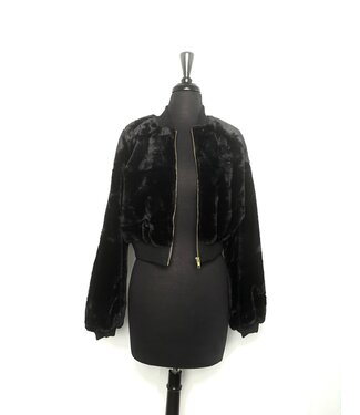 ΑΚΑ AKA Black Plush Jacket