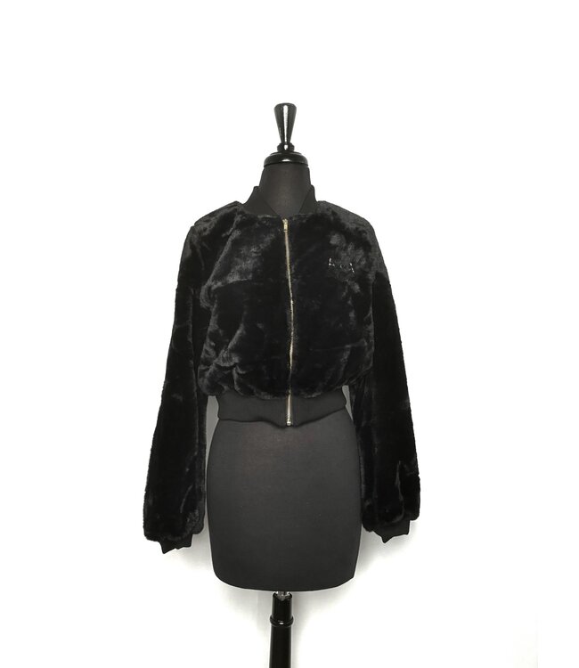 ΑΚΑ AKA Black Plush Jacket