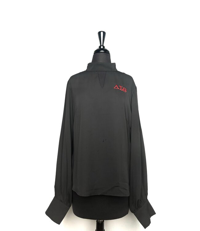 ΔΣΘ DST Long Sleeve Black Blouse (L) 2025