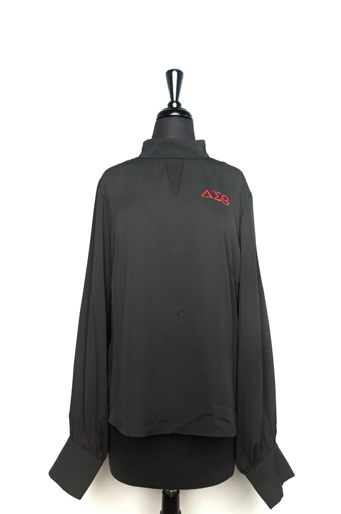 ΔΣΘ DST Long Sleeve Black Blouse (L) 2025