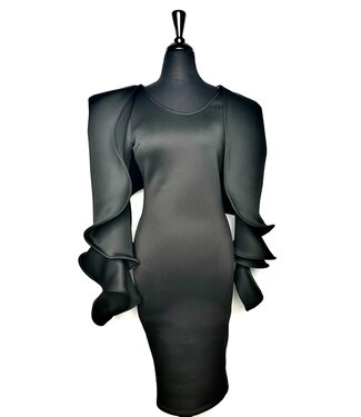 ΔΣΘ SALE DST Black Open Sleeve Dress (MD, 2X) (FA25)