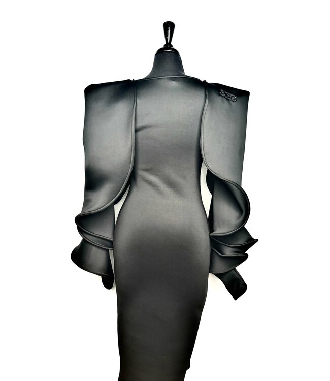 ΔΣΘ DST Black Open Sleeve Dress