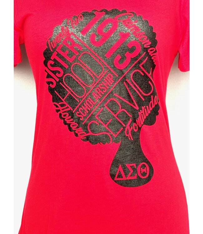 ΔΣΘ DST Sister Service Red Fitted Ideal Crew