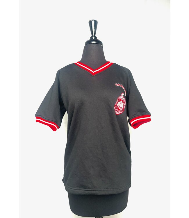 ΔΣΘ DST Black Half Sleeve Sporty Top