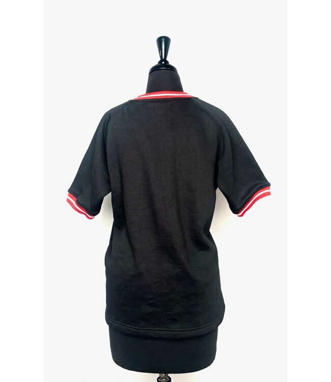 ΔΣΘ DST Black Half Sleeve Sporty Top