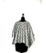 W Snakeskin print leather poncho cape