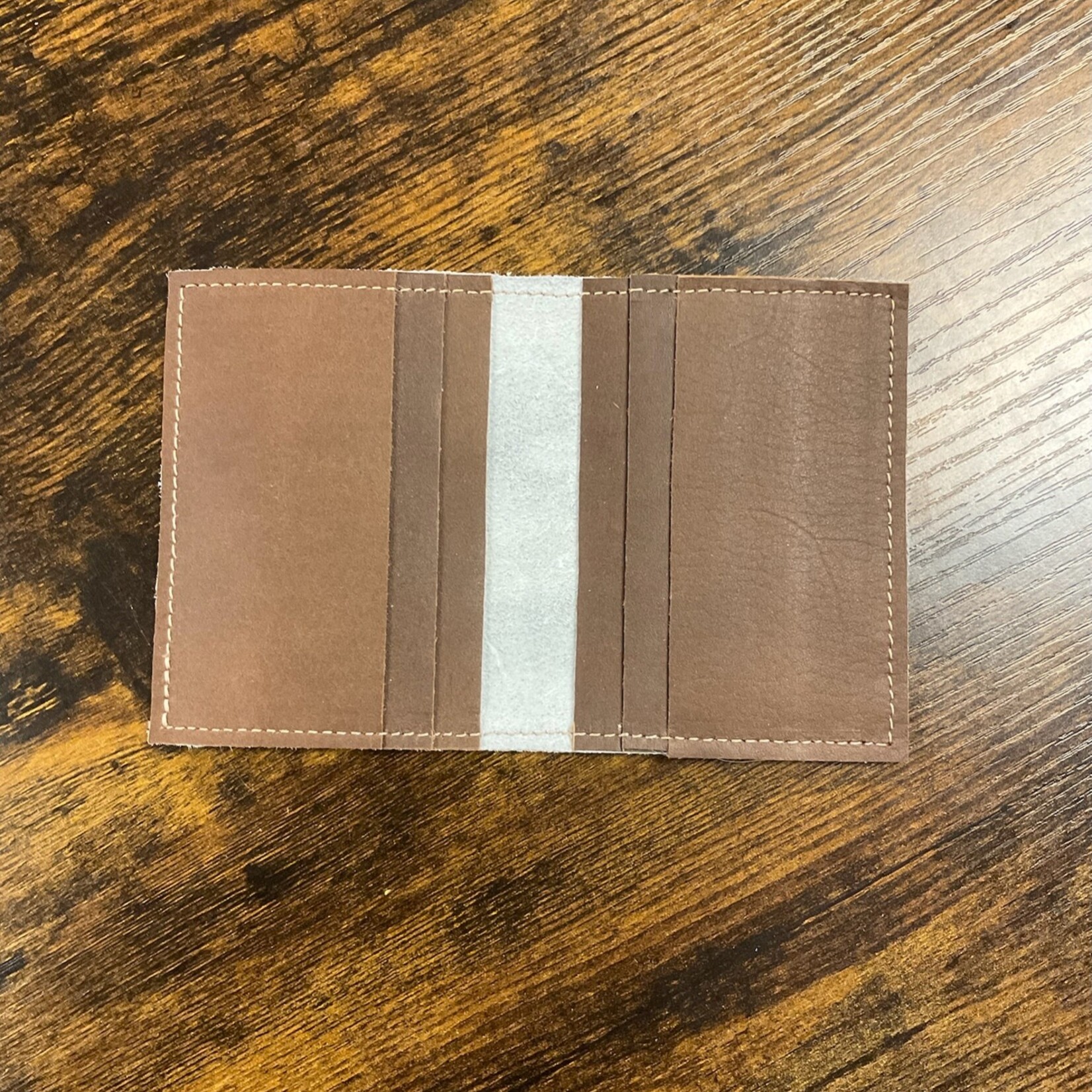 Genuine Leather Cowhide Fold-over Wallet