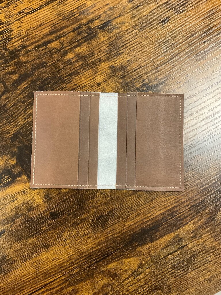 Genuine Leather Cowhide Fold-over Wallet