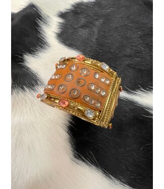W Orange Studded Cuff