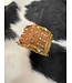 W Orange Studded Cuff