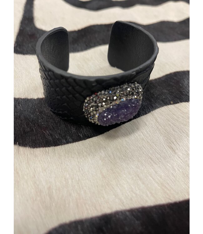 W Stone Cuff Bracelet