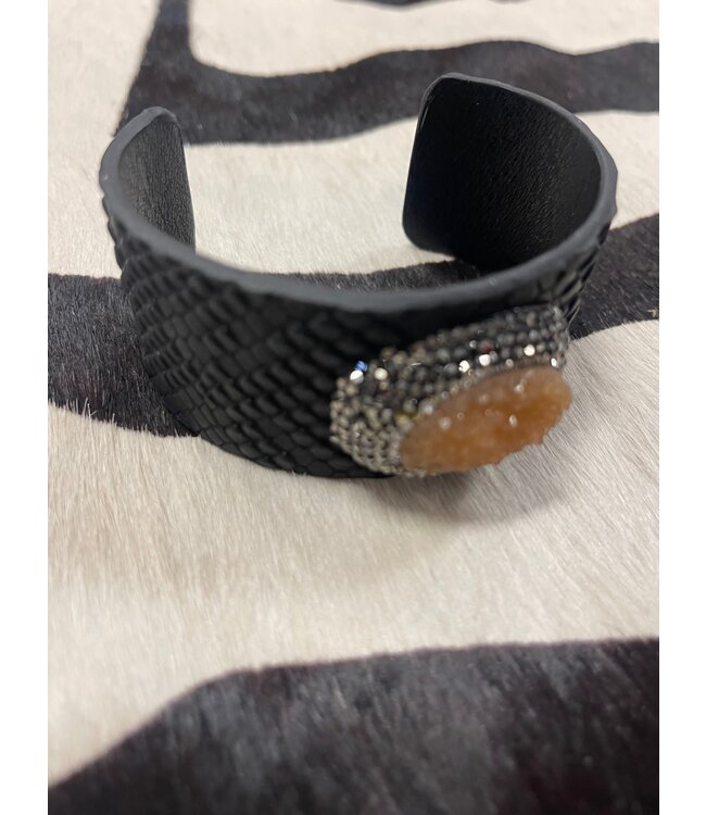 W Stone Cuff Bracelet