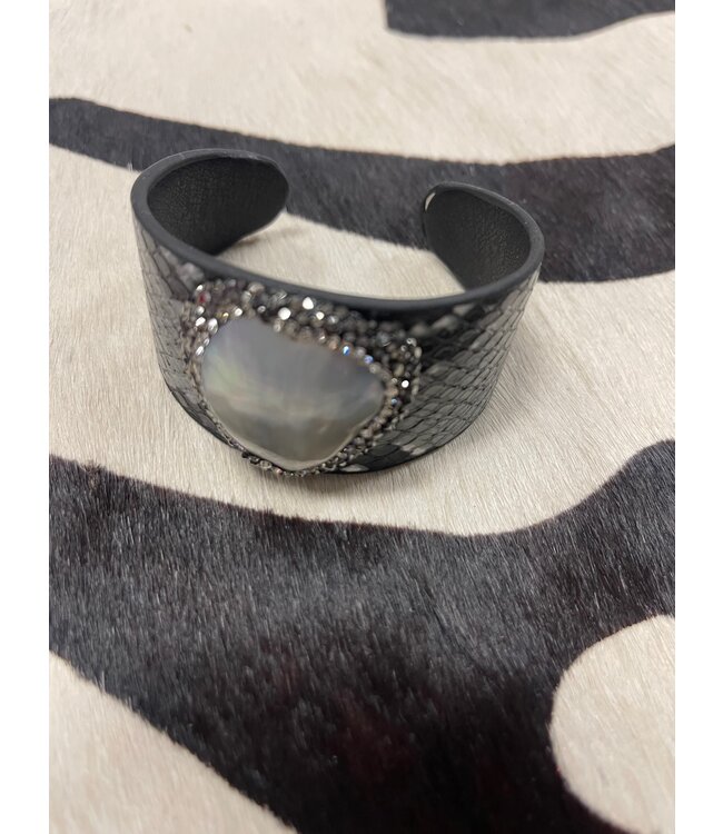 W Stone Cuff Bracelet
