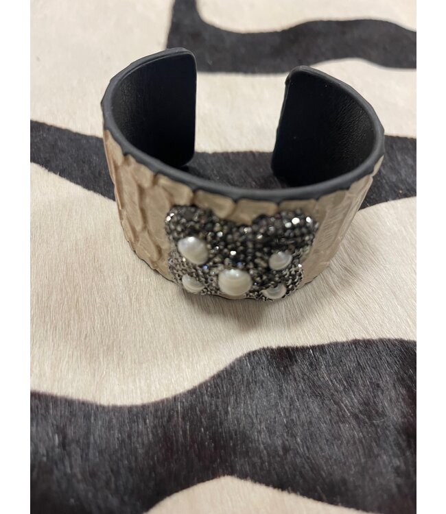 W Stone Cuff Bracelet