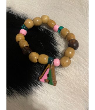 ΑΚΑ AKA Wooden Beaded Bracelet (FA25)