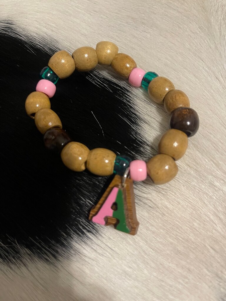 ΑΚΑ AKA Wooden Beaded Bracelet (*IS)