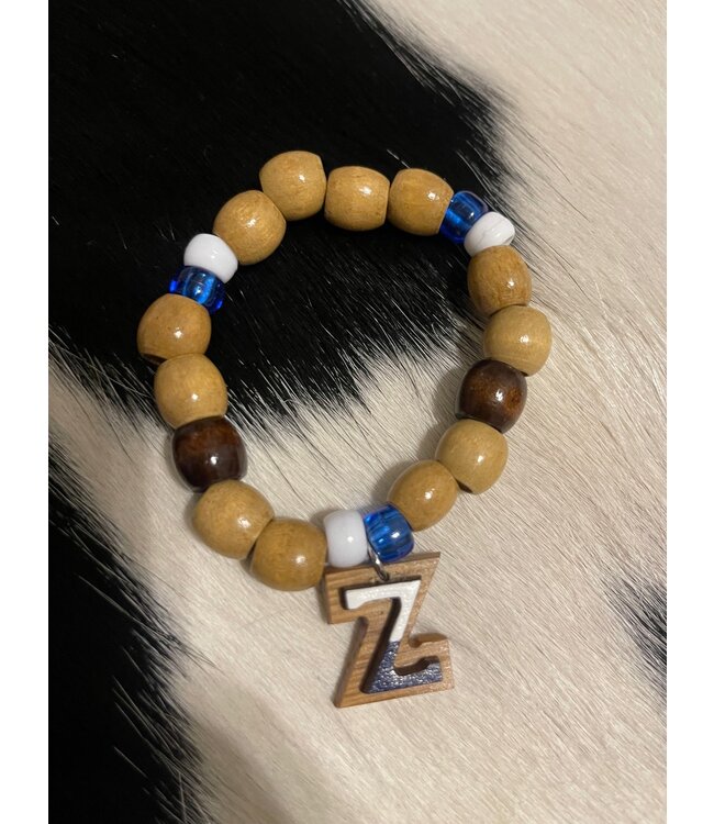 ΖΦΒ ZPB Wooden Beaded Bracelet (FA25)