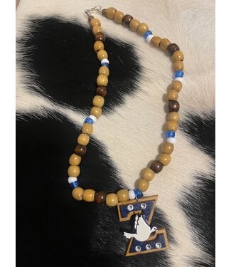 ΖΦΒ ZPB Wooden Beaded Necklace