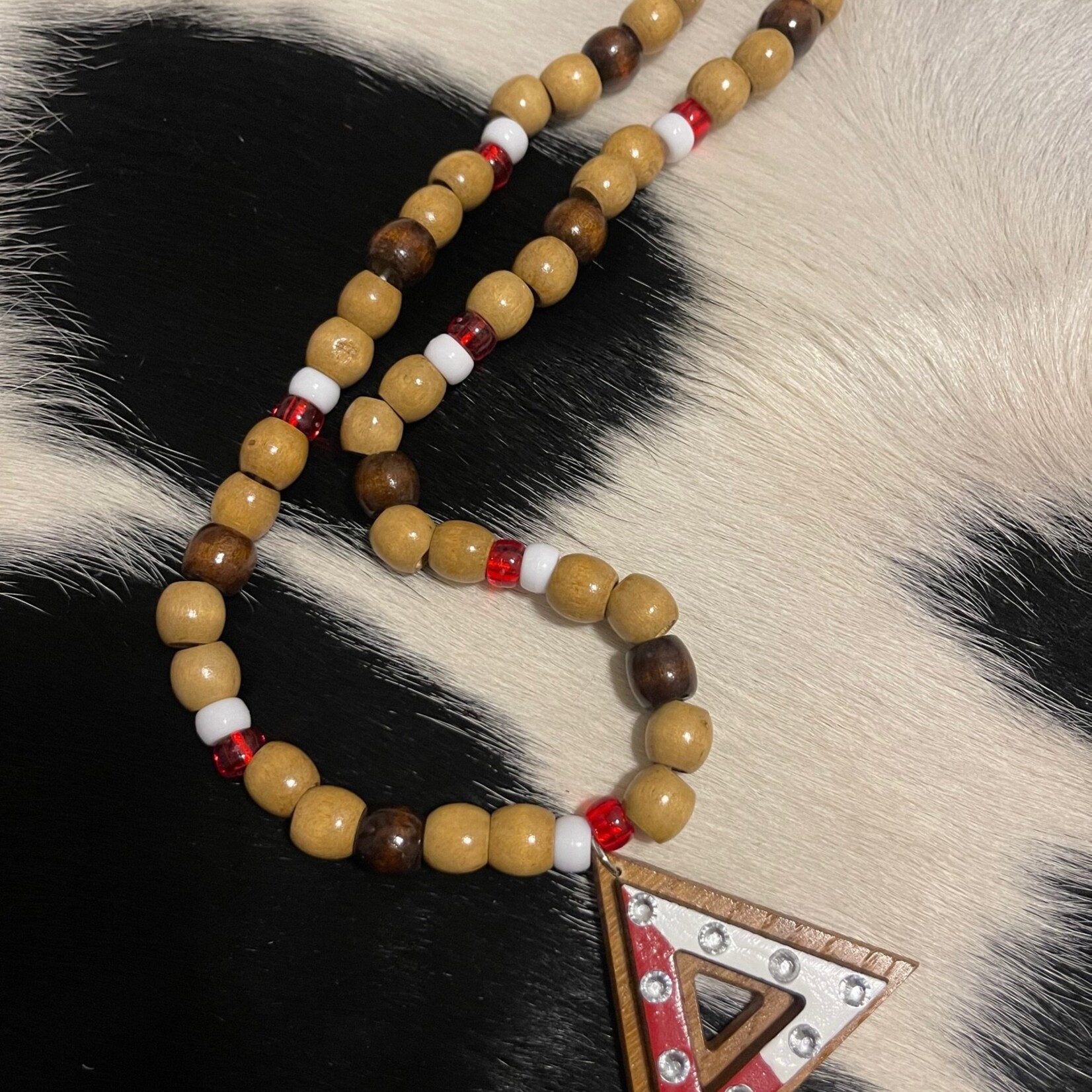 ΔΣΘ DST Wooden Beaded Necklace (Design 1)
