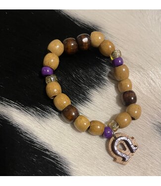 ΩΨΦ OPP Wooden Beaded Bracelet (*IS)(FA24)