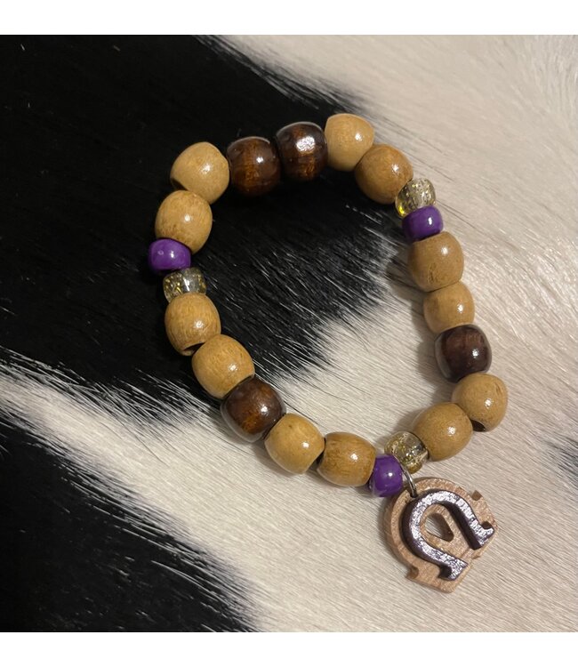 ΩΨΦ OPP Wooden Beaded Bracelet (*IS)(FA24)