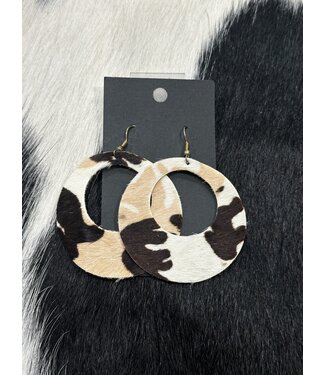 W Genuine Leather Handmade Earrings: Calico