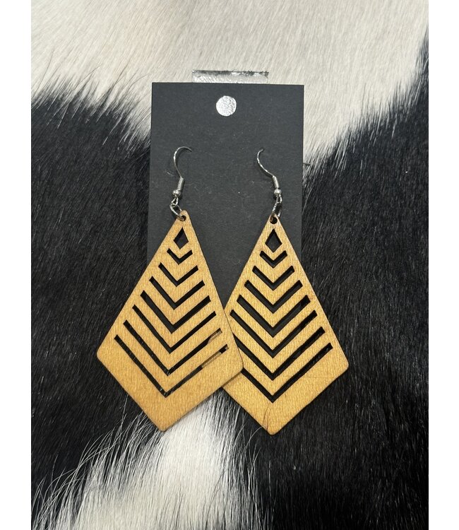 W Triangle V Design Earrings