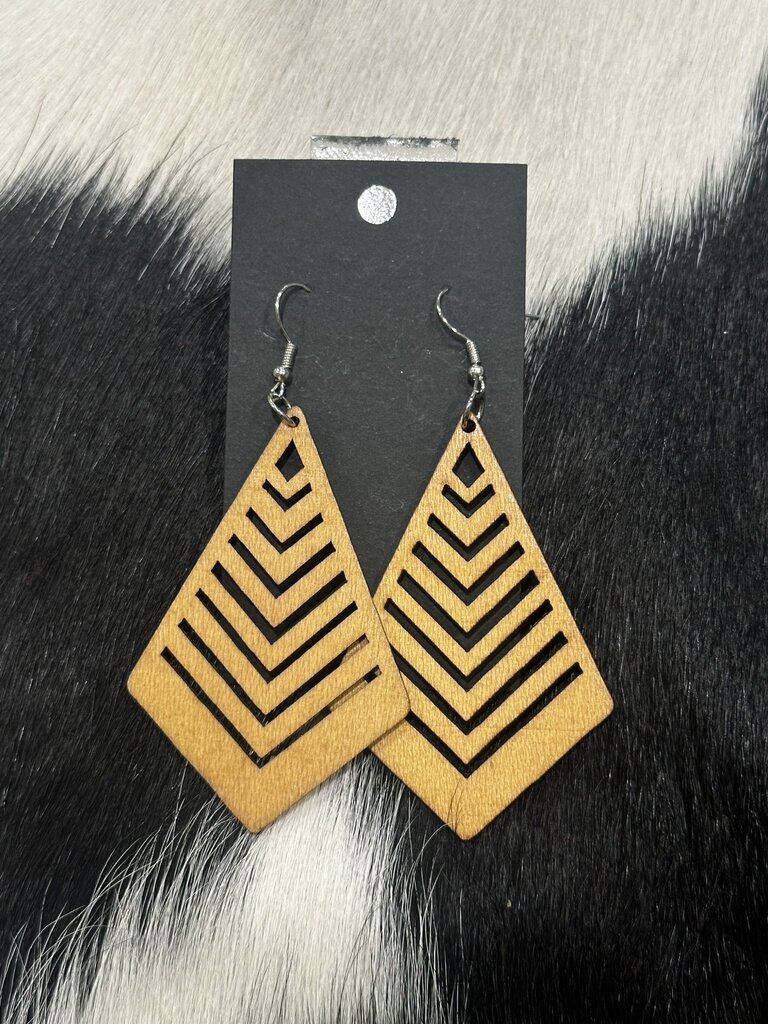 W Triangle V Design Earrings
