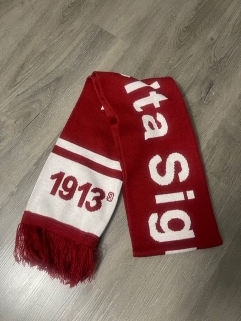ΔΣΘ DST Knit Scarf Red 2025