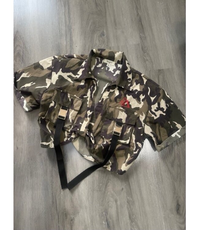 ΔΣΘ SALE DST 1913 Camo Crop Top (M,L) (FA25) FREE Pant Set