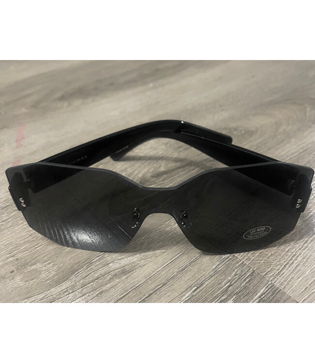 W Rimless Sunglasses Black & Taupe 2025