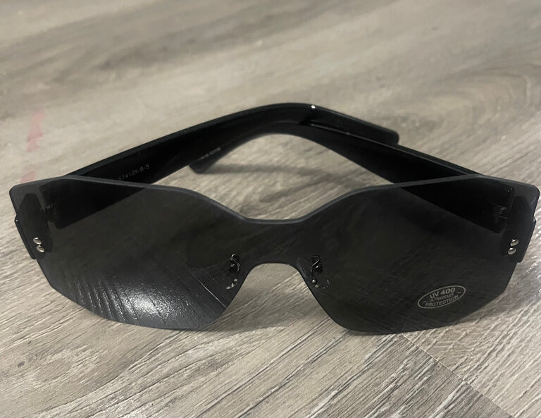W Rimless Sunglasses Black & Taupe 2025