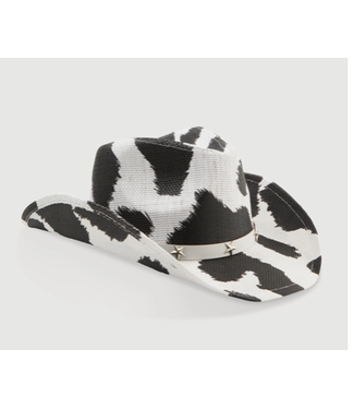 W Cow Print Star Studded Cowboy Hat 2025