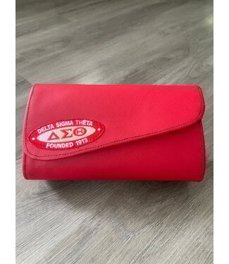 ΔΣΘ DST embroidered patch red clutch 2025